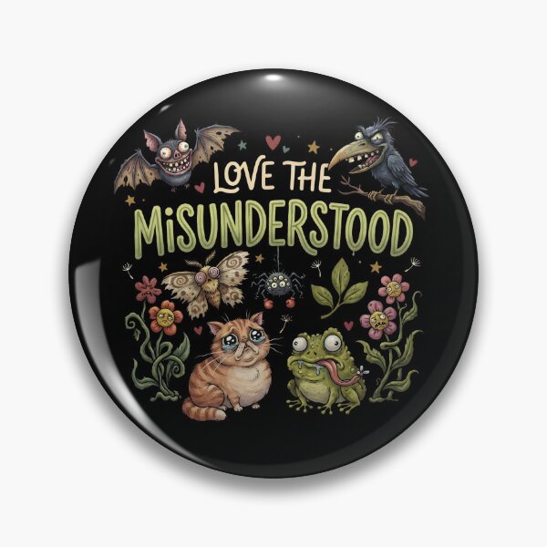 Item preview, Love The Misunderstood Bat Raven Cat Frog Moth Spider | Gothic Cottagecore designed and sold by ZyziowskyArt.