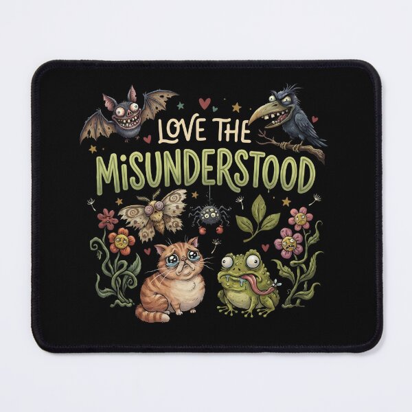 Item preview, Love The Misunderstood Bat Raven Cat Frog Moth Spider | Gothic Cottagecore designed and sold by ZyziowskyArt.
