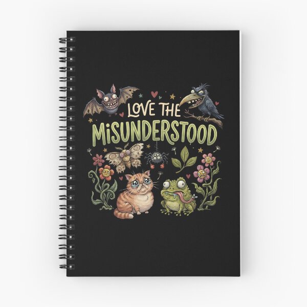 Item preview, Love The Misunderstood Bat Raven Cat Frog Moth Spider | Gothic Cottagecore designed and sold by ZyziowskyArt.