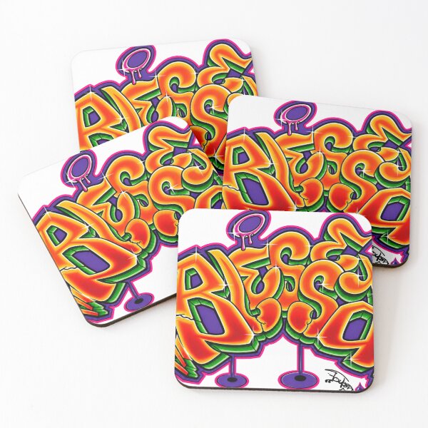 Item preview, Blessed Purple Graffiti Wildstyle Typography designed and sold by ToyboxHippy.