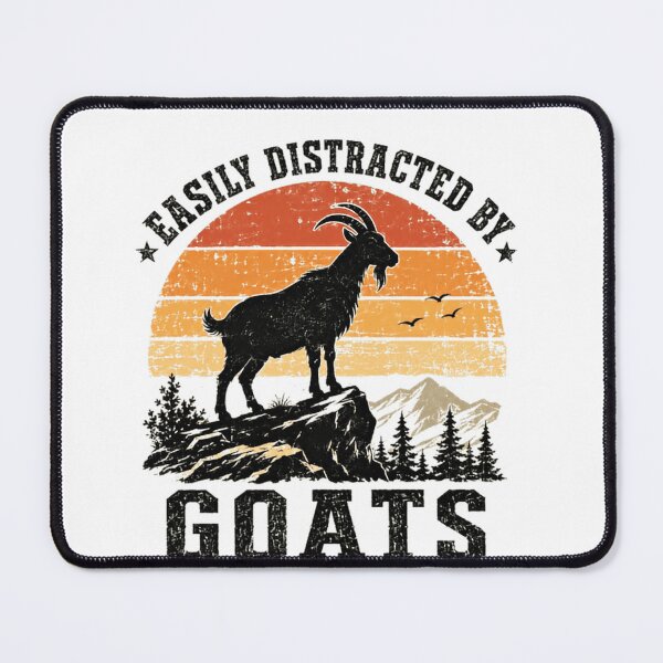 Item preview, Easily Distracted By Goats Funny Goat Owner Farmer Animal Lover designed and sold by SkeletonsDanger.