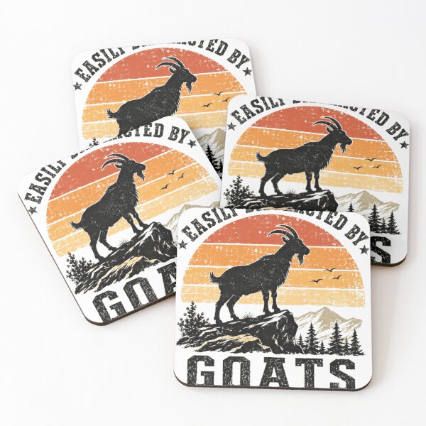 Item preview, Easily Distracted By Goats Funny Goat Owner Farmer Animal Lover designed and sold by SkeletonsDanger.