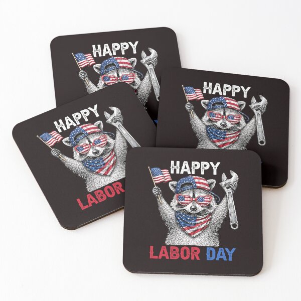 Item preview, Happy Labor Day Funny Raccoon Celebration designed and sold by ImeldaSparks.