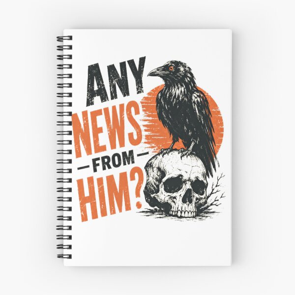 Item preview, Any News From Him? Raven Skull Gothic Horror Dark Mystery designed and sold by HumansStuck12.