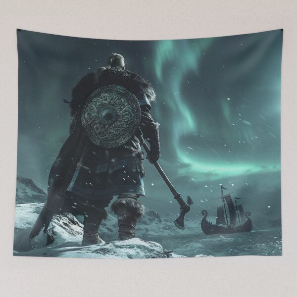 Item preview, Aurora Shore Viking Warrior designed and sold by QuantumDrift.