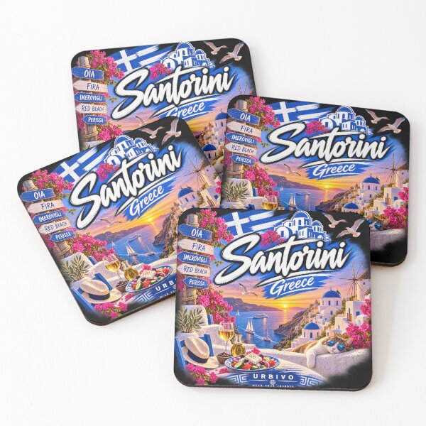 Item preview, Santorini Greece – Greek Island Sunset Travel Design designed and sold by URBIVO.