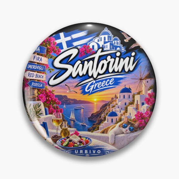 Item preview, Santorini Greece – Greek Island Sunset Travel Design designed and sold by URBIVO.