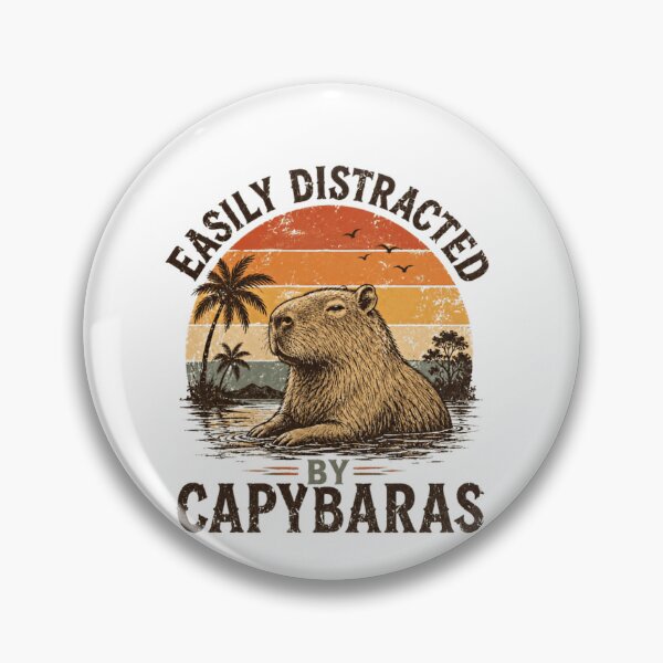 Item preview, Easily Distracted By Capybaras Capybara Lover Animal Owner Fan designed and sold by SkeletonsDanger.