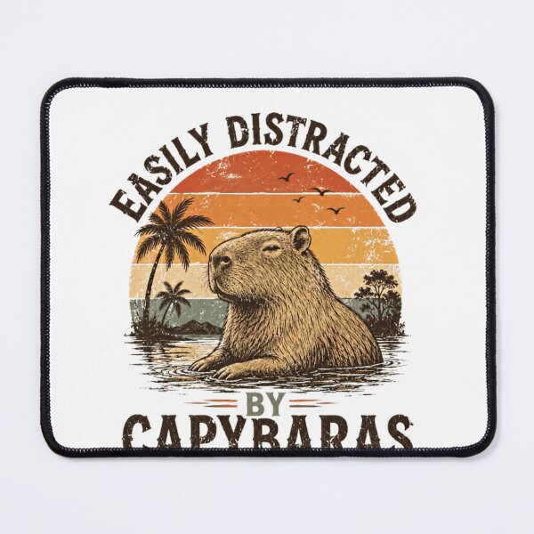 Item preview, Easily Distracted By Capybaras Capybara Lover Animal Owner Fan designed and sold by SkeletonsDanger.