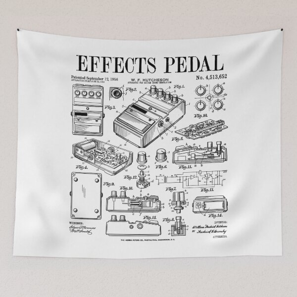 Item preview, Electric Guitar Effects Pedal Guitarist Music Vintage Patent designed and sold by GrandeDuc.