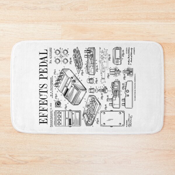 Item preview, Electric Guitar Effects Pedal Guitarist Music Vintage Patent designed and sold by GrandeDuc.