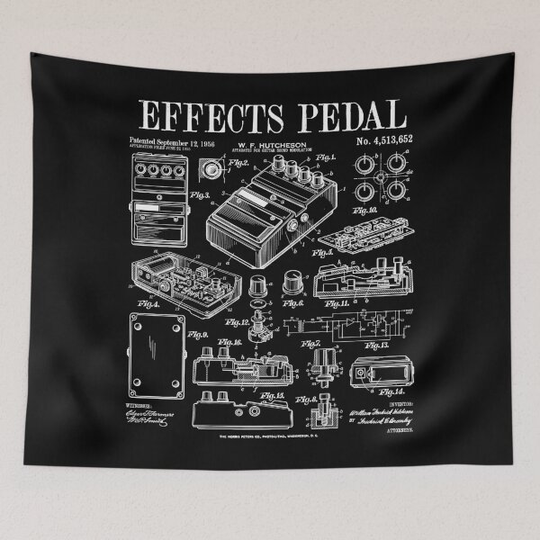 Item preview, Electric Guitar Effects Pedal Guitarist Music Vintage Patent designed and sold by GrandeDuc.