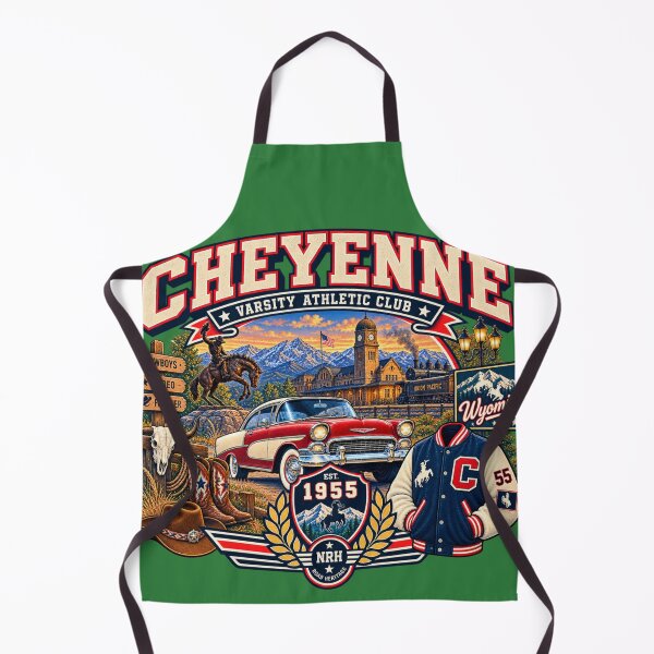 Item preview, Cheyenne Wyoming Varsity 1955 Design designed and sold by Normandy Road Heritage™ - Vintage Garage Art.