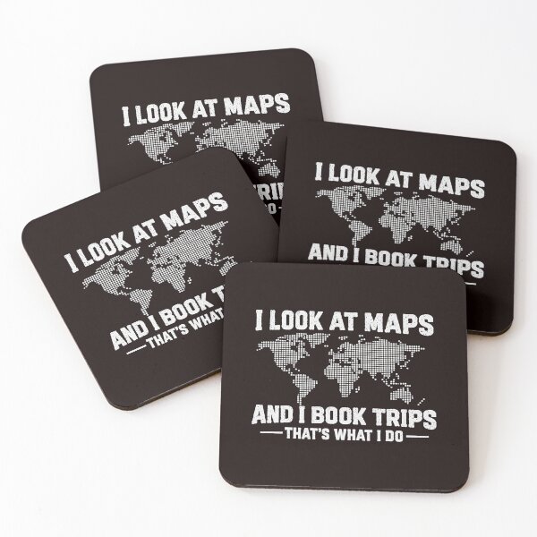 Item preview, Look Maps And Book Trip Travel Lover Map Quote Design designed and sold by cosettacir6382.