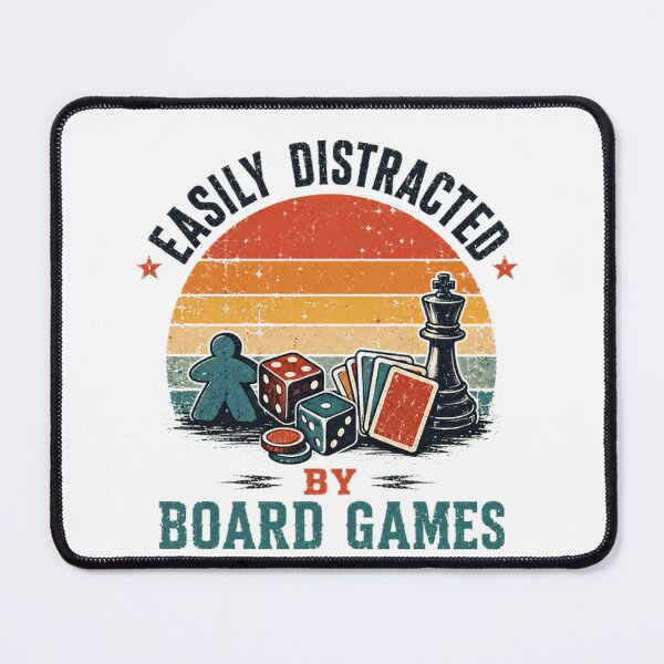 Item preview, Easily Distracted By Board Games Gamer Tabletop Gaming Enthusiast designed and sold by SkeletonsDanger.