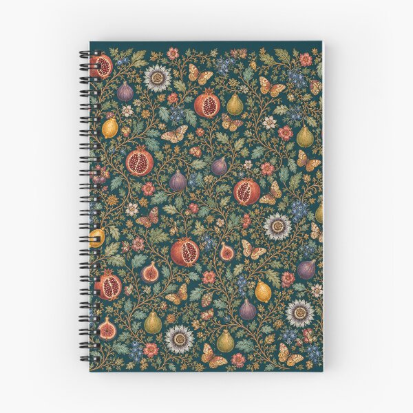 Item preview, Vintage Botanical Fruit Pattern – Pomegranate Fig & Lemon Tapestry designed and sold by SVox.