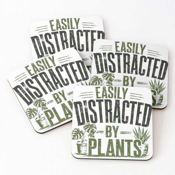 Item preview, Easily Distracted By Plants Plant Lover Gardener designed and sold by SkeletonsDanger.