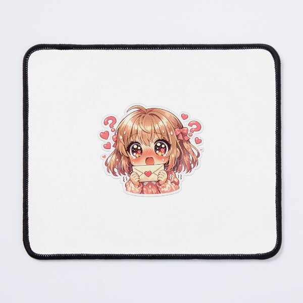 Item preview, Love Letter Anime Sticker Chibi Blushing Reaction for Romance Fans & Gen Z designed and sold by CutePrintCorner.