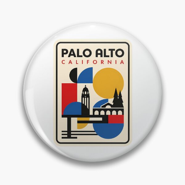 Item preview, Palo Alto California Retro Geometric Travel Poster designed and sold by heckcarminas.