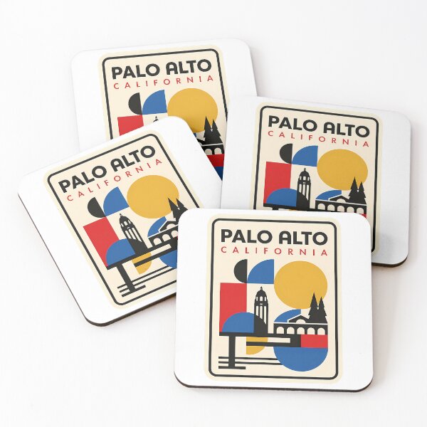 Item preview, Palo Alto California Retro Geometric Travel Poster designed and sold by heckcarminas.