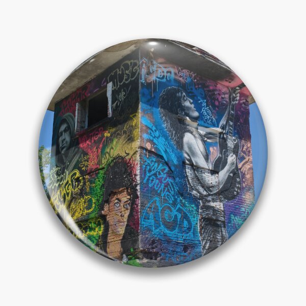 Item preview, Graffiti Tower with Rock Guitarist Street Art designed and sold by Rogi74.