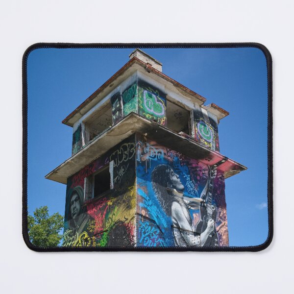 Item preview, Graffiti Tower with Rock Guitarist Street Art designed and sold by Rogi74.