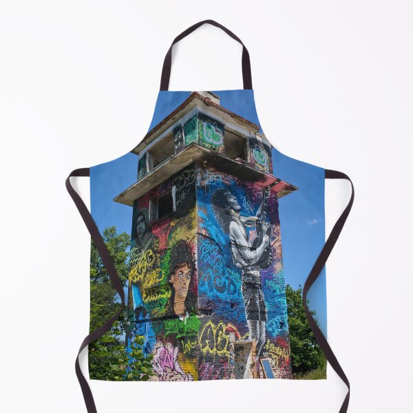 Item preview, Graffiti Tower with Rock Guitarist Street Art designed and sold by Rogi74.