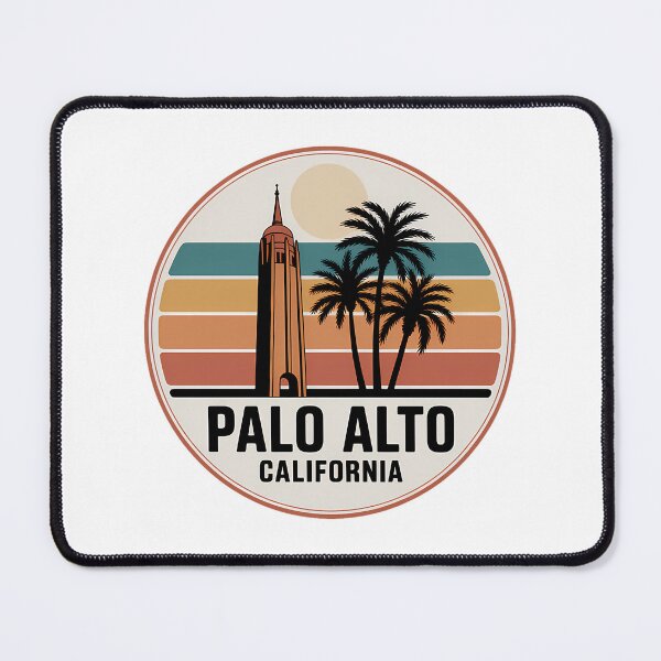 Item preview, Palo Alto California Retro Tower Sunset Circle Badge designed and sold by heckcarminas.