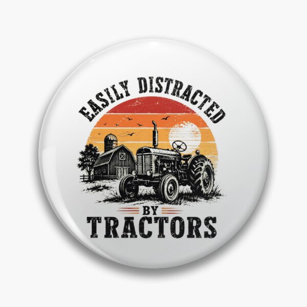 Item preview, Easily Distracted By Tractors Farming Farmer Agricultural Enthusiast designed and sold by SkeletonsDanger.