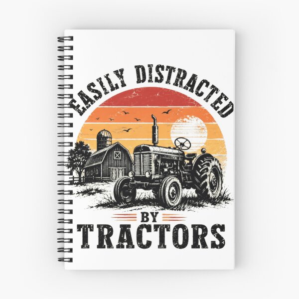 Item preview, Easily Distracted By Tractors Farming Farmer Agricultural Enthusiast designed and sold by SkeletonsDanger.