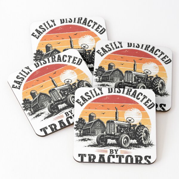 Item preview, Easily Distracted By Tractors Farming Farmer Agricultural Enthusiast designed and sold by SkeletonsDanger.