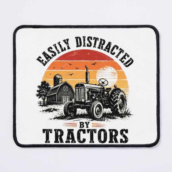Item preview, Easily Distracted By Tractors Farming Farmer Agricultural Enthusiast designed and sold by SkeletonsDanger.