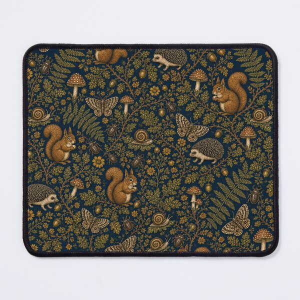 Item preview, Woodland Naturalist Vintage Forest Animals & Mushrooms Pattern designed and sold by SVox.