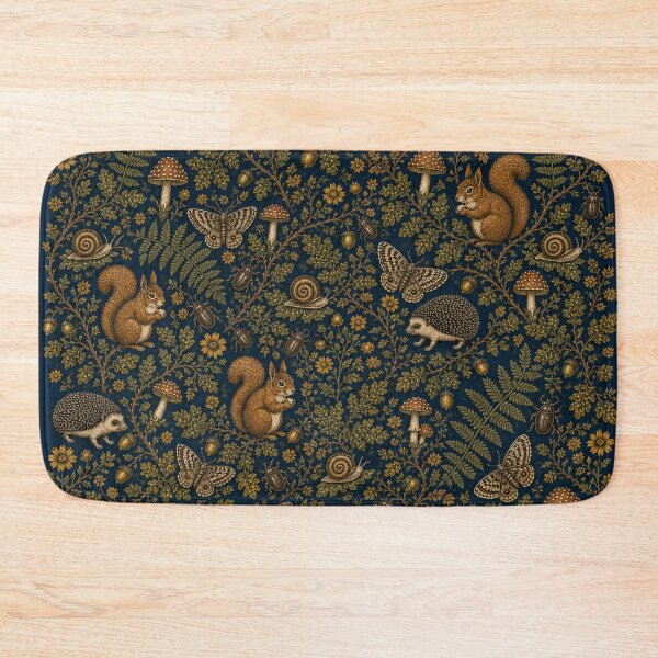 Item preview, Woodland Naturalist Vintage Forest Animals & Mushrooms Pattern designed and sold by SVox.
