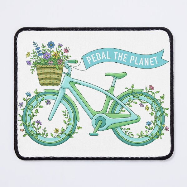 Item preview, Pedal The Planet Floral Bicycle Eco designed and sold by DigitalAnnaBanana.