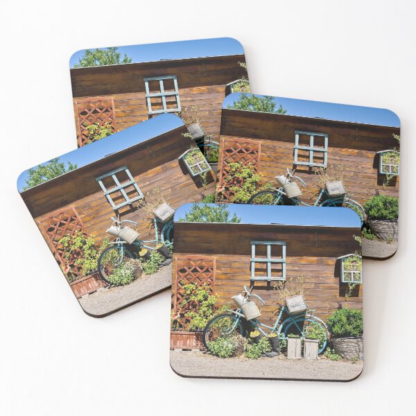 Item preview, Rustic Garden Shed with Vintage Bicycle designed and sold by Rogi74.