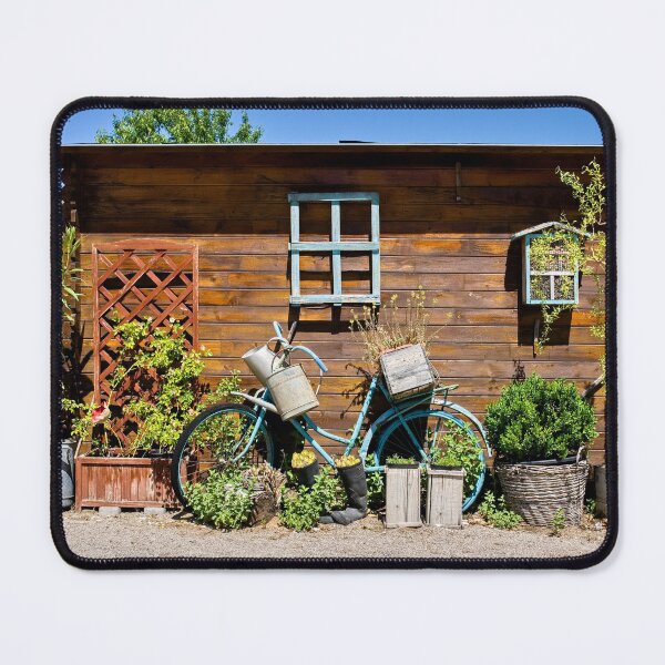 Item preview, Rustic Garden Shed with Vintage Bicycle designed and sold by Rogi74.
