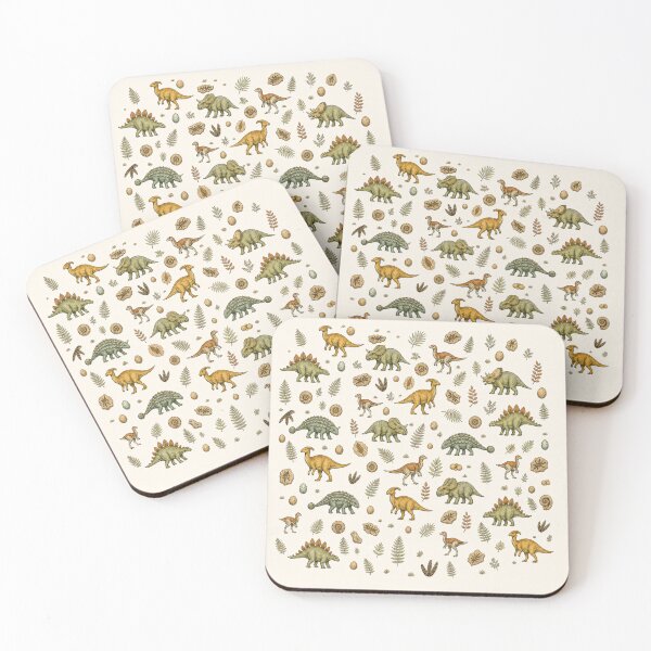 Item preview, Dinosaur Field Notes – Vintage Paleontology Pattern & Botanical Fossils designed and sold by SVox.