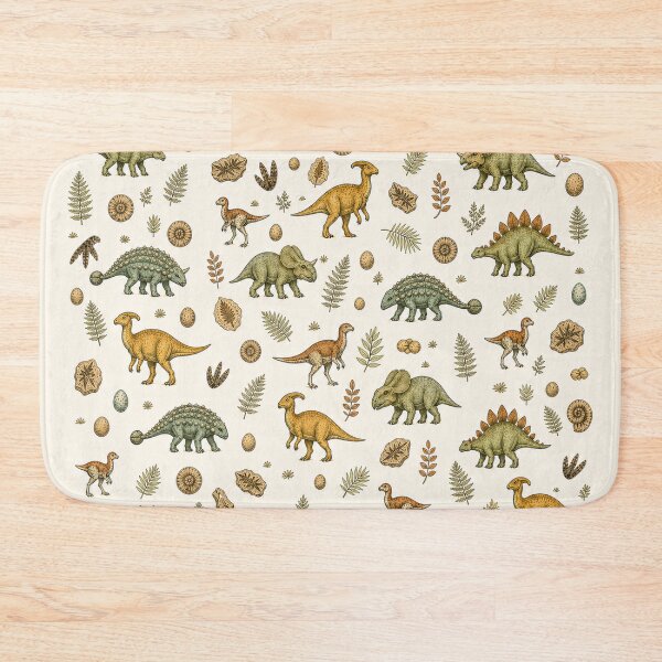 Item preview, Dinosaur Field Notes – Vintage Paleontology Pattern & Botanical Fossils designed and sold by SVox.