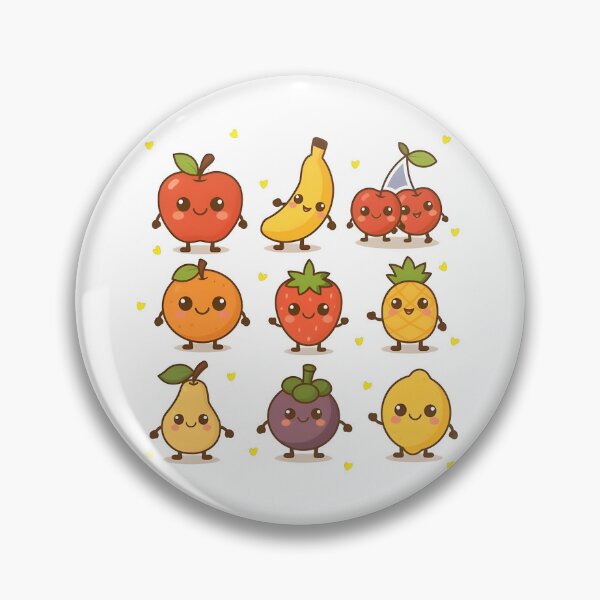 Item preview, Adorable Kawaii Fruits A Smiling Sticker Collection designed and sold by annartrasijula.