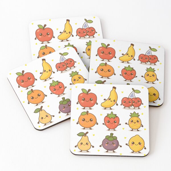 Item preview, Adorable Kawaii Fruits A Smiling Sticker Collection designed and sold by annartrasijula.