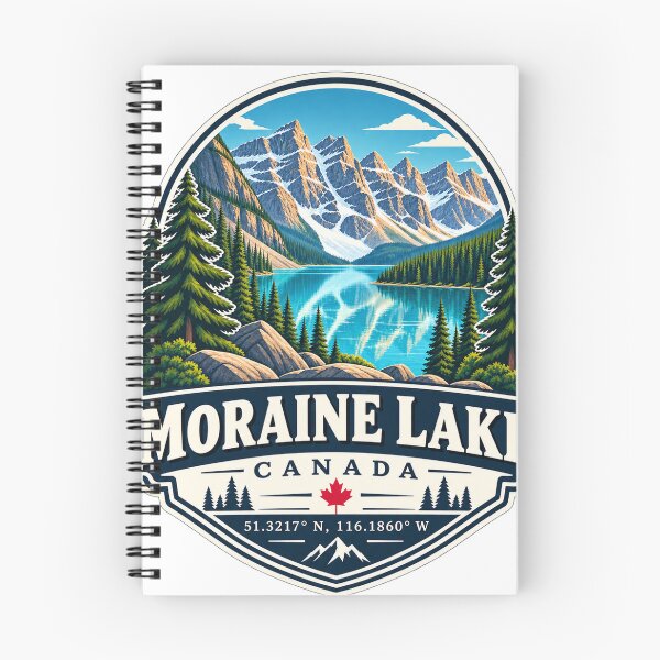 Item preview, Moraine Lake Canada Coordinates – Canadian Rockies Travel Badge designed and sold by ChicClicker.