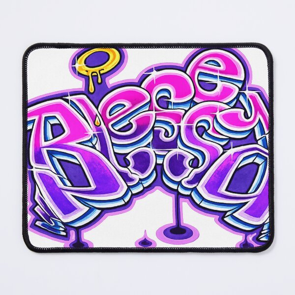 Item preview, Blessed Pink Purple Graffiti Typography designed and sold by ToyboxHippy.