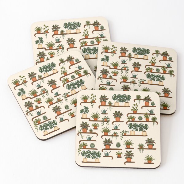 Item preview, Indoor Plant Shelf Seamless Pattern Urban Jungle Art designed and sold by SVox.