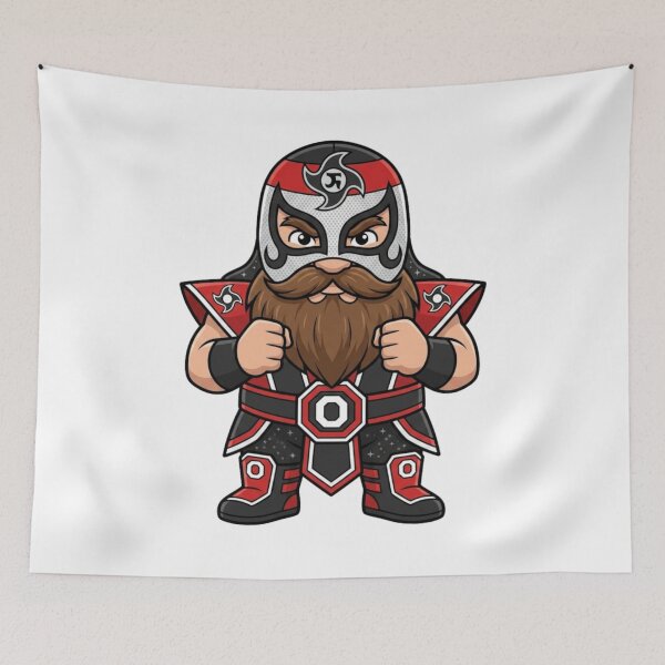 Item preview, Legendary Octagon Lucha Libre Garden Gnome designed and sold by Bad-Decisions-Designs.