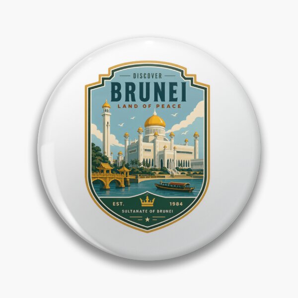 Item preview, Discover Brunei Land Of Peace Est. 1984 Sultanate Of Brunei Asia Travel Souvenir designed and sold by Simsimah26Parks.