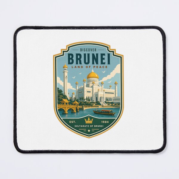 Item preview, Discover Brunei Land Of Peace Est. 1984 Sultanate Of Brunei Asia Travel Souvenir designed and sold by Simsimah26Parks.