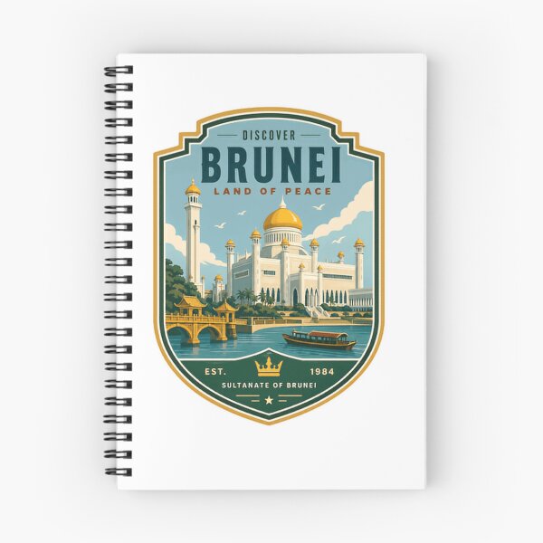 Item preview, Discover Brunei Land Of Peace Est. 1984 Sultanate Of Brunei Asia Travel Souvenir designed and sold by Simsimah26Parks.