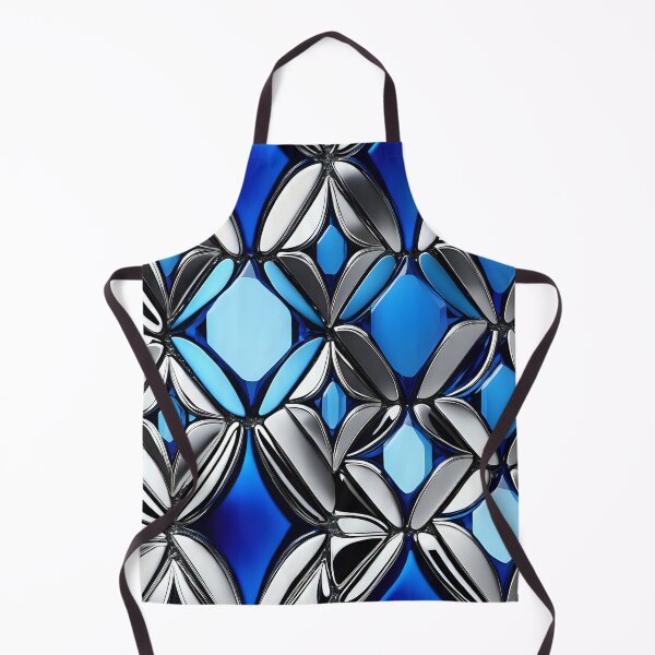 Item preview, Glossy Silver and Blue Abstract Pattern. designed and sold by MissYouONLY.