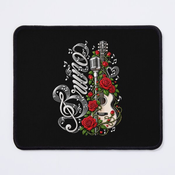 Item preview, BRUNO Retro Music and Roses Guitar Design designed and sold by nryum.